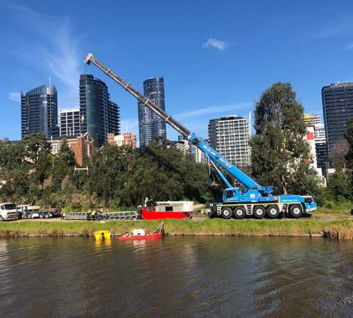 mobile crane Water australia